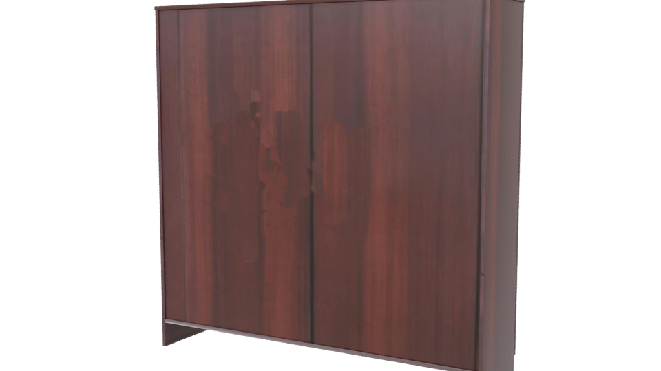 Stylish Wooden Wardrobe 3D Model - Professional 3D Model Render 6