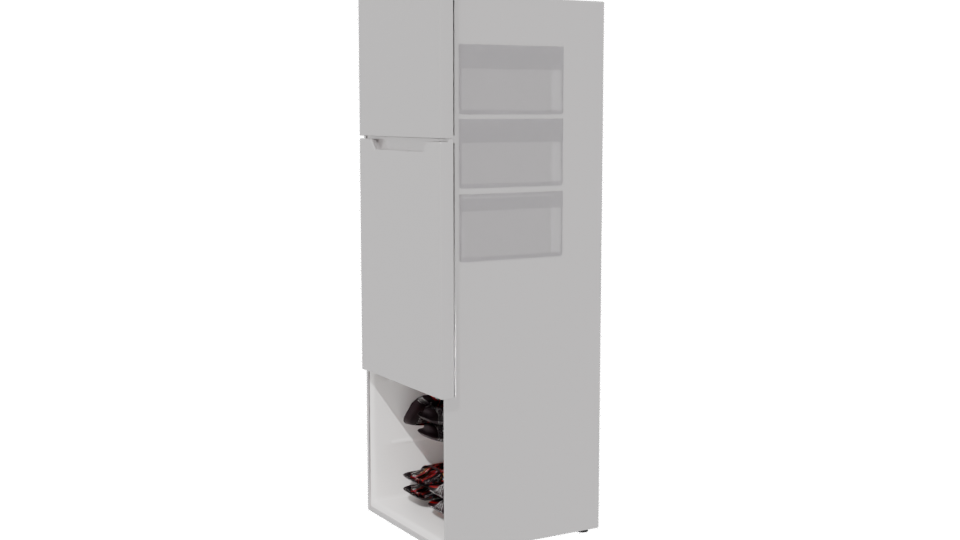 Sleek Stainless Steel Refrigerator 3D Model - Professional 3D Model Render 13