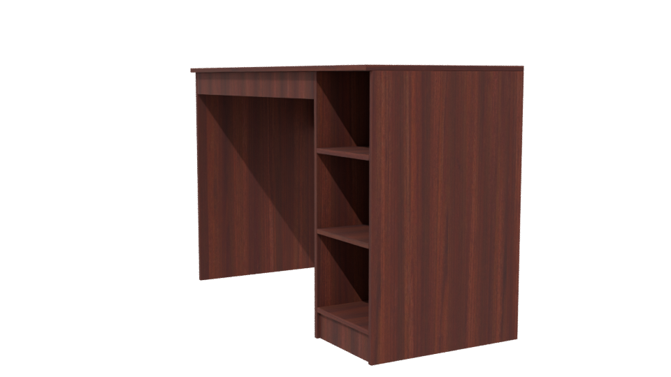Stylish Wooden Office Desk 3D - Professional 3D Model Render 13