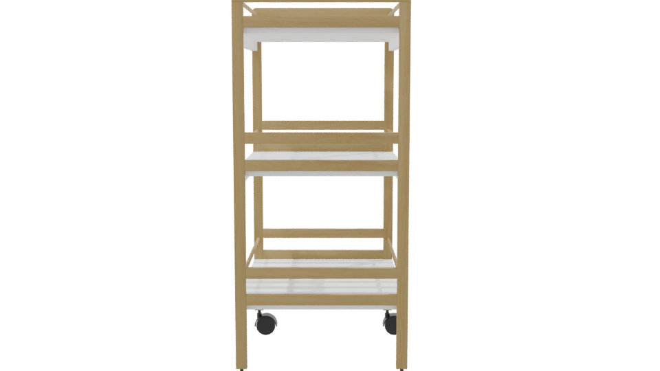 Elegant Multi-Tier Storage Rack 3D - Professional 3D Model Render 8