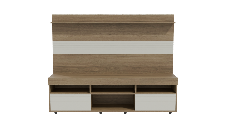 Stylish Modern TV Entertainment Center 3D Model - Professional 3D Model Render 11