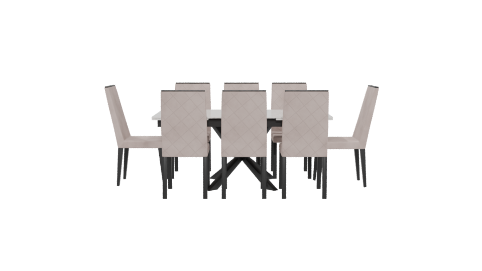 Elegant Dining Table Set 3D - Professional 3D Model Render 5