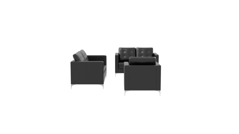 Stylish Leather Sofa Set 3D - Professional 3D Model Render 8