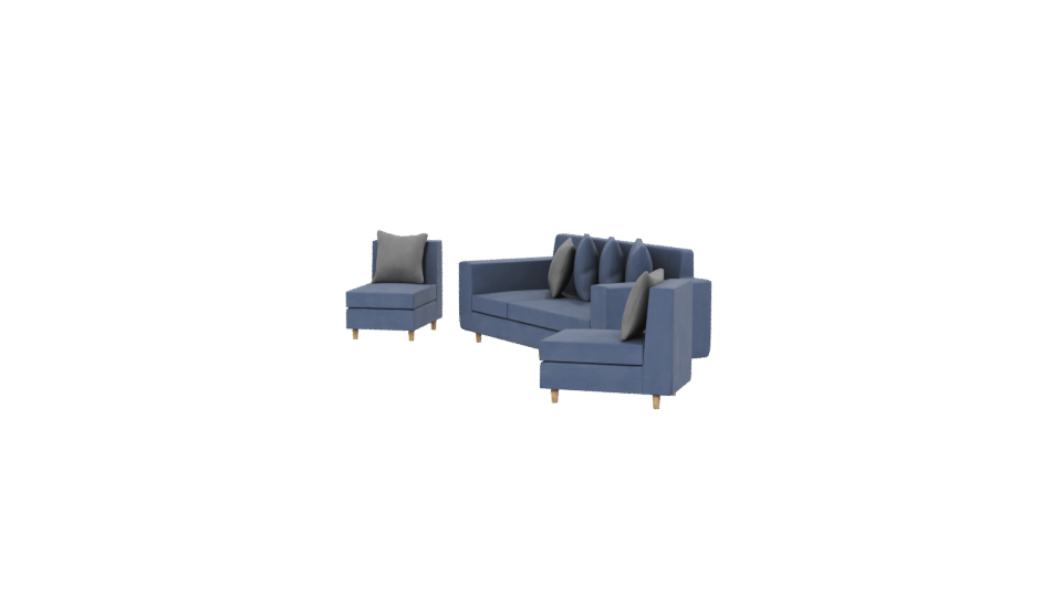 Living Room Sofa Set 3D - Professional 3D Model Render 13