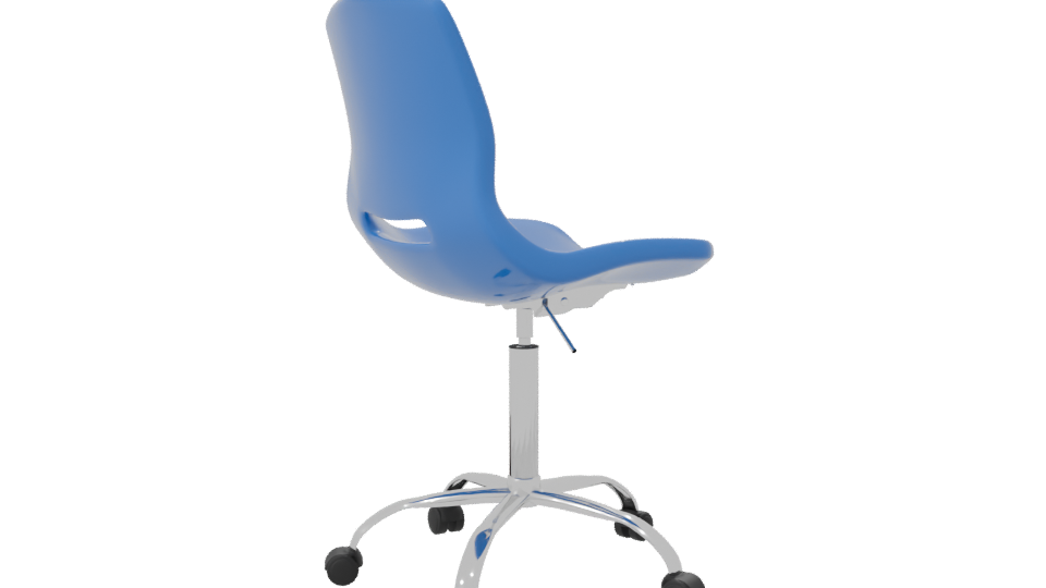 Modern Blue Office Chair 3D - Professional 3D Model Render 7