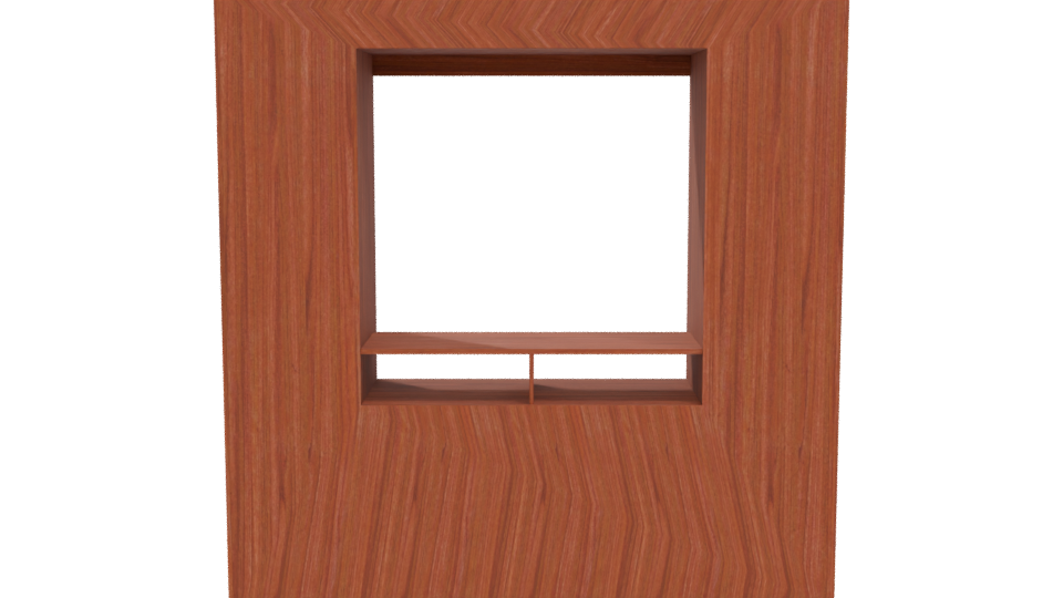 Stylish Wooden Entertainment Center 3D Model - Professional 3D Model Render 5