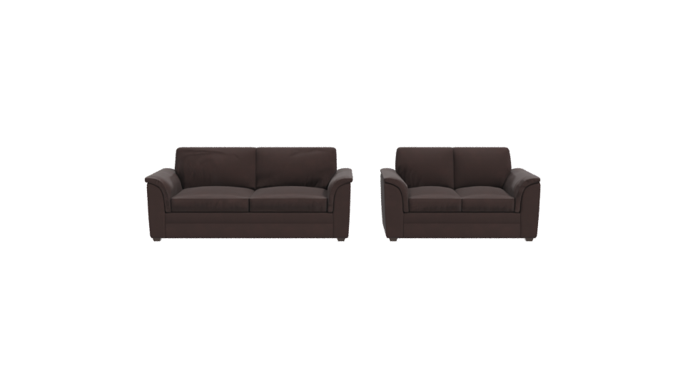 Stylish Leather Sofa Set 3D - Professional 3D Model Render 11