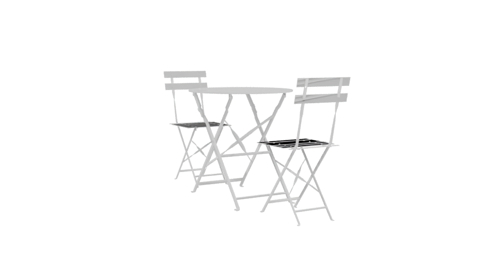 Stylish Patio Table Set Model - Professional 3D Model Render 4