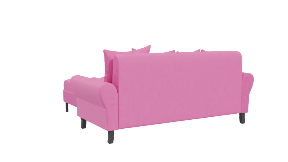 Vibrant Modern L-Shaped Sofa 3D Model - Professional 3D Model Render 4