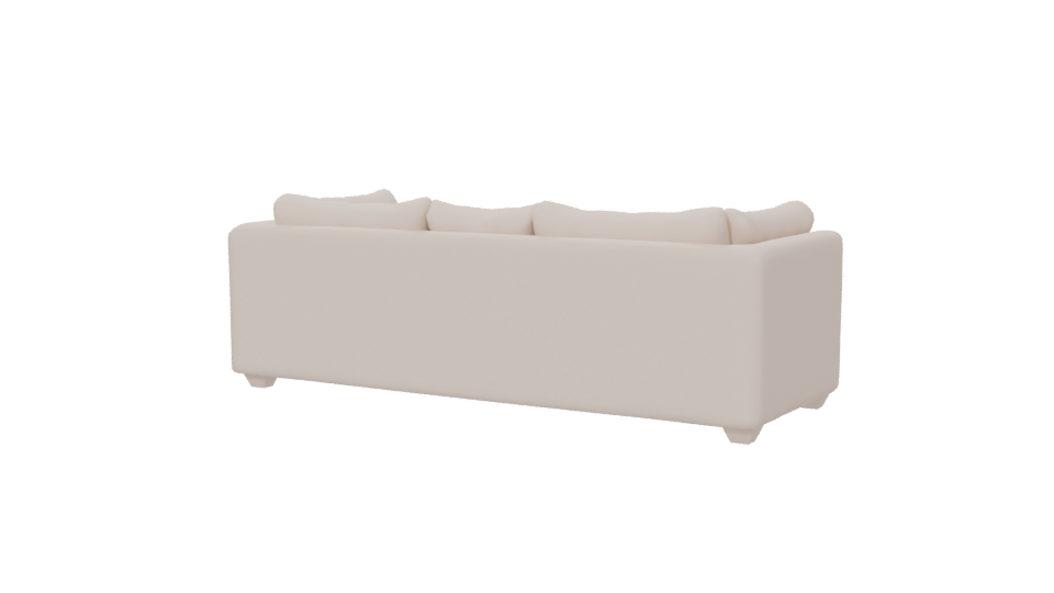Elegant Modern Fabric Sofa 3D Model - Professional 3D Model Render 6