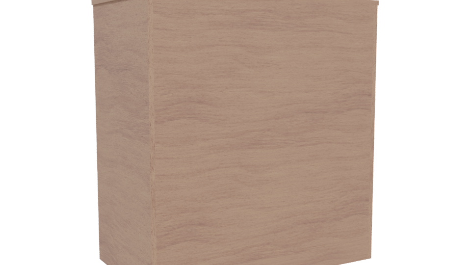 Stylish Wooden Drawer Chest Model - Professional 3D Model Render 4