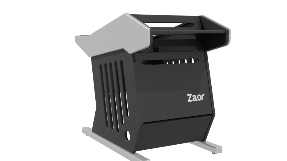 Minimalist Shopping Cart 3D Model - Professional 3D Model Render 4