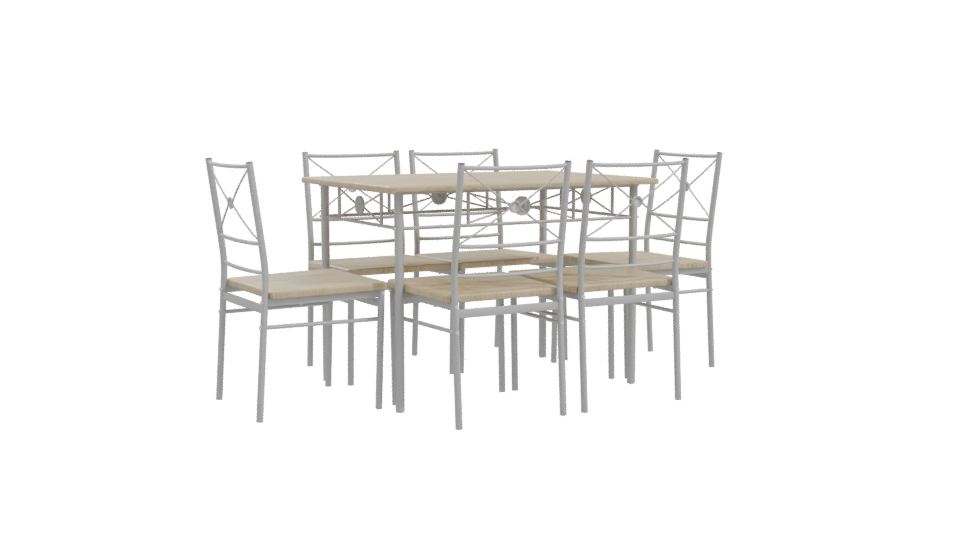 Stylish Dining Table Set 3D - Professional 3D Model Render 10