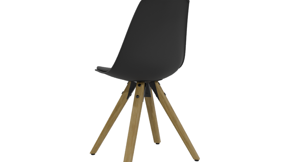Stylish Modern Black Chair 3D - Professional 3D Model Render 4