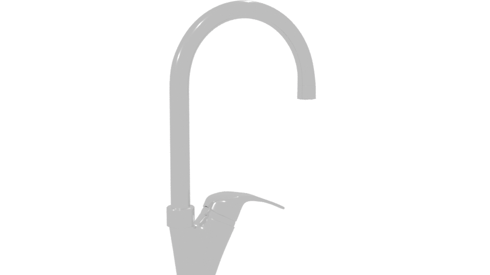 High-Polish Kitchen Faucet 3D Model - Professional 3D Model Render 7