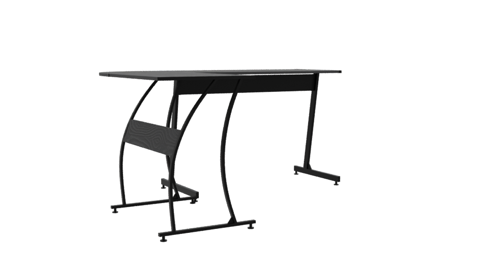 Contemporary L-Shaped Office Desk 3D Model - Professional 3D Model Render 13