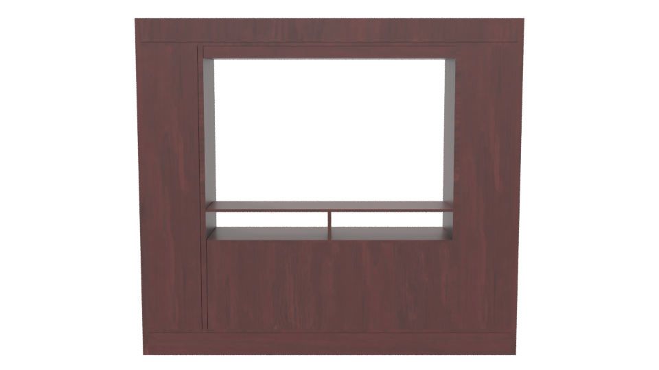 Stylish Wooden TV Stand Model - Professional 3D Model Render 5