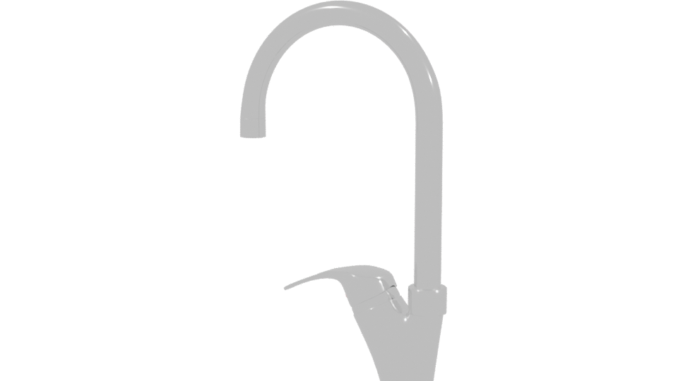 High-Polish Kitchen Faucet 3D Model - Professional 3D Model Render 3