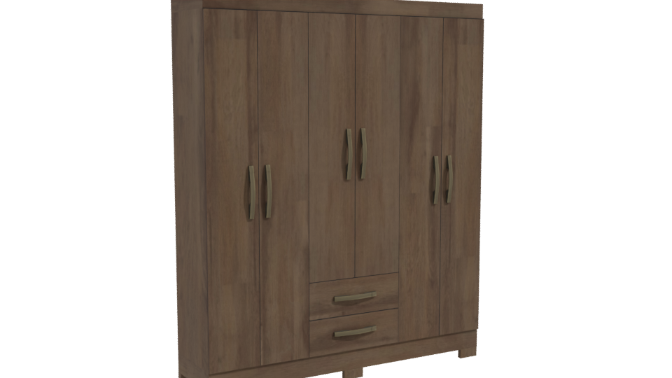 Stylish Wooden Wardrobe 3D Model - Professional 3D Model Render 10