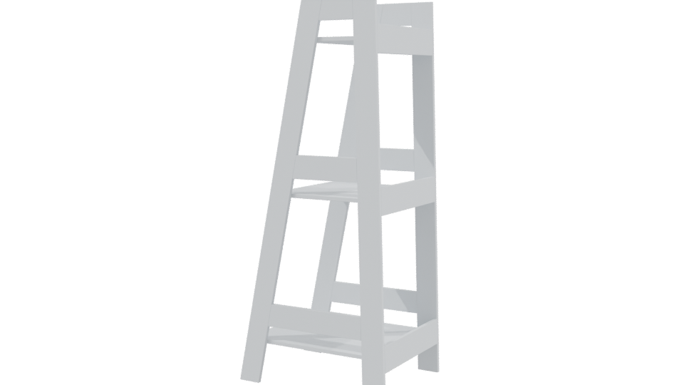 Minimalist Metal Shelf 3D Model - Professional 3D Model Render 3