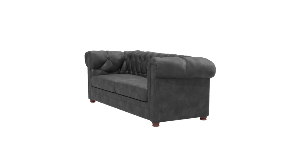 Classic Chesterfield Sofa Model - Professional 3D Model Render 13