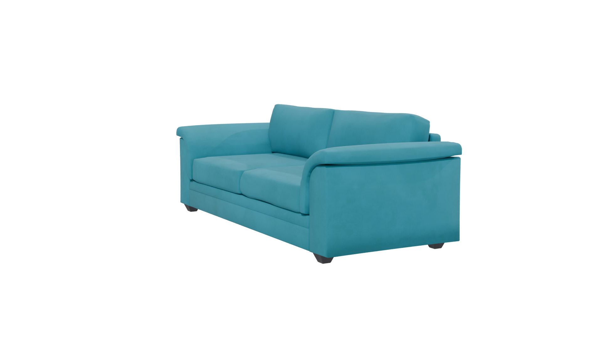 Stylish Modern Teal Sofa 3D Model - Professional 3D Model Render 13