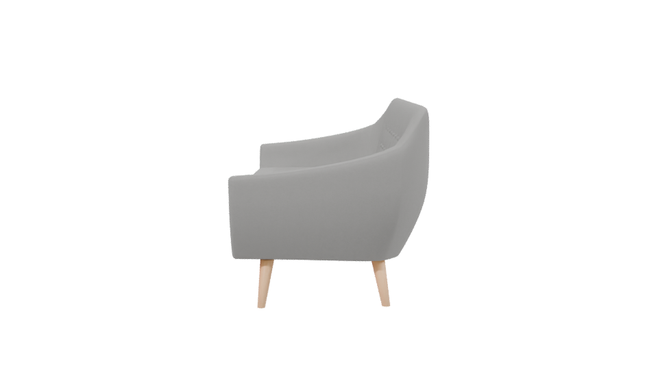 Contemporary Fabric Sofa 3D Model - Professional 3D Model Render 2
