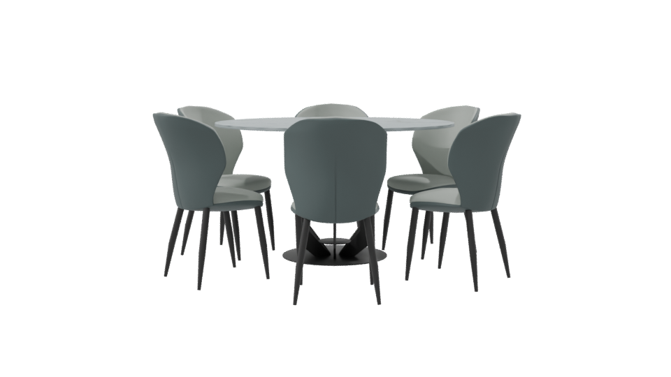 Stylish Dining Table Set 3D - Professional 3D Model Render 8