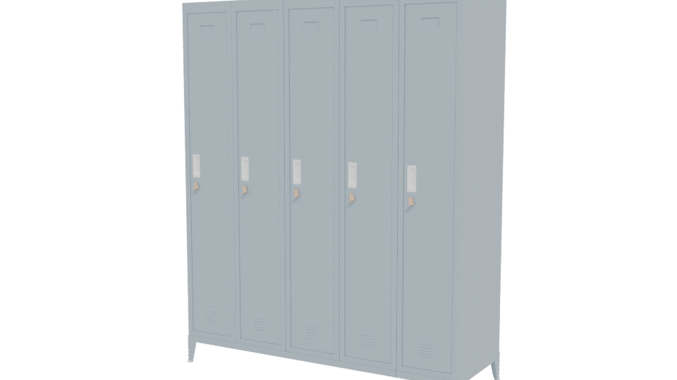 Industrial Metal Locker Unit 3D - Professional 3D Model Render 12