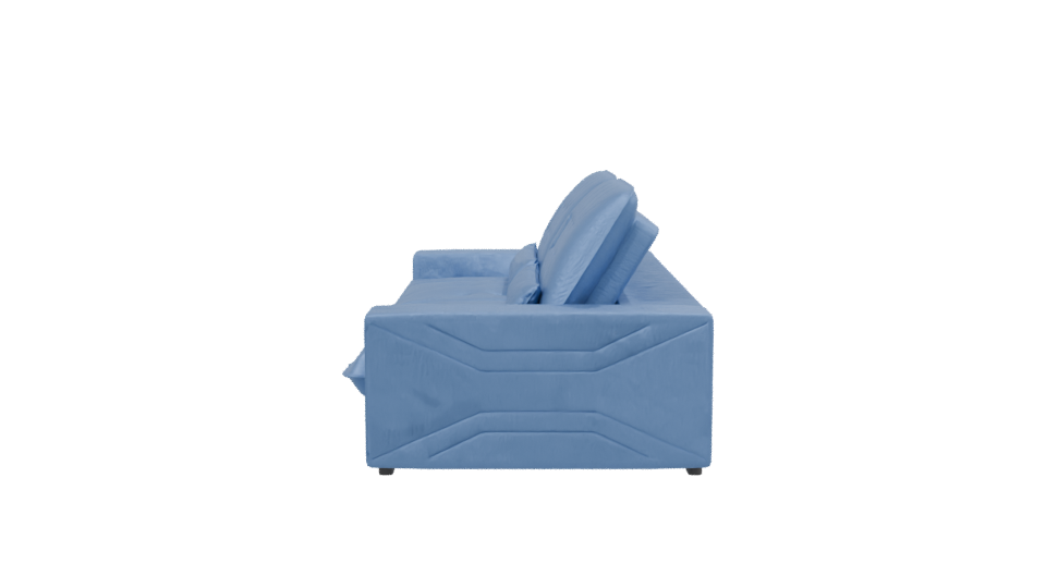 Majestic Blue Sofa 3D Model - Professional 3D Model Render 2