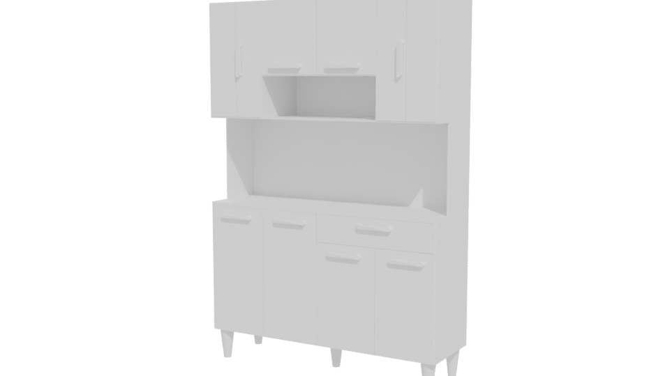 Stylish Modern Kitchen Cabinet 3D Model - Professional 3D Model Render 12