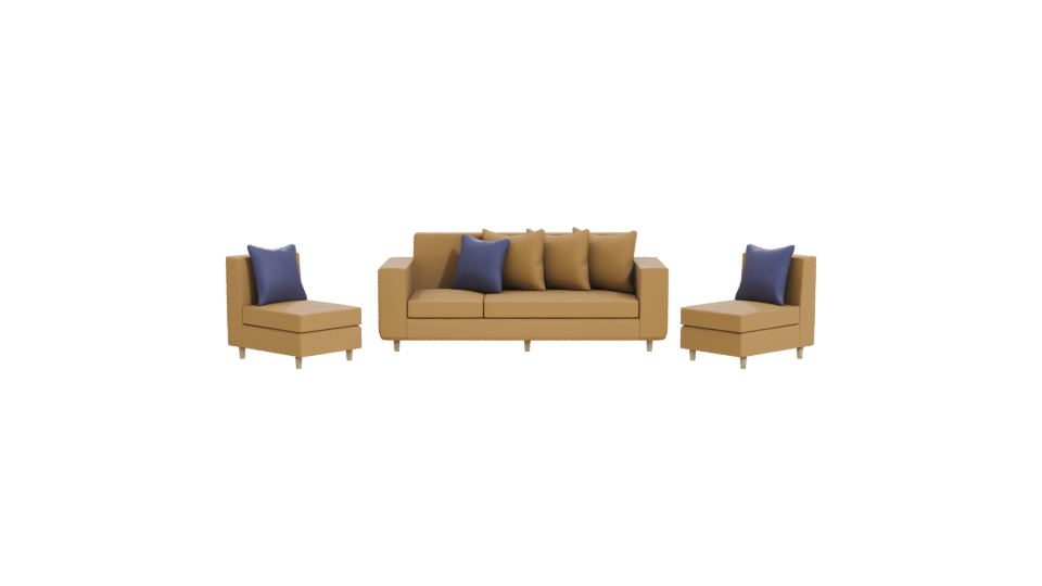 Living Room Sofa Set 3D Model - Professional 3D Model Render 11