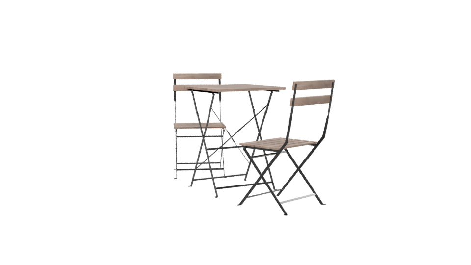 Stylish Outdoor Bistro Table and Chairs Set 3D Model - Professional 3D Model Render 13