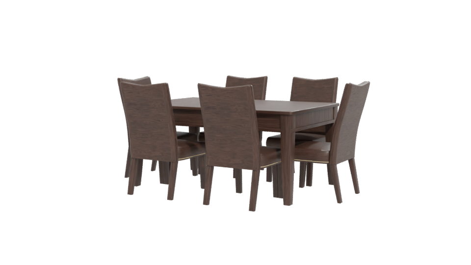 Elegant Modern Dining Table Set 3D Model - Professional 3D Model Render 12