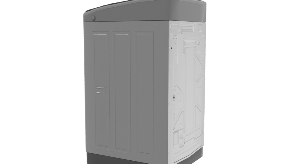 Stylish Top-Load Washing Machine 3D - Professional 3D Model Render 3