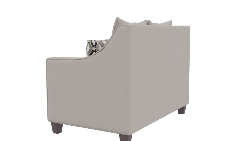 Elegant Minimalist Love Seat 3D - Professional 3D Model Render 3