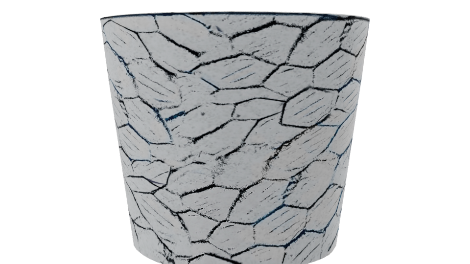 Textured Stone Planter Model - Professional 3D Model Render 8