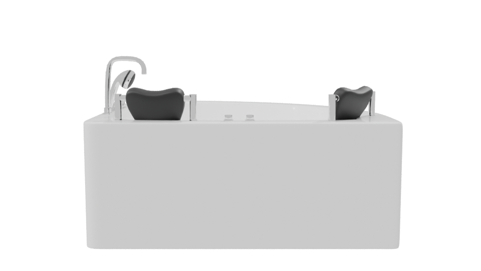 Elegant Corner Bathtub Model 3D - Professional 3D Model Render 8