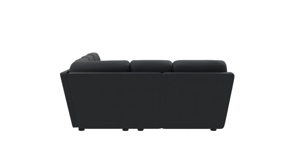 Stylish Black Sectional Sofa 3D - Professional 3D Model Render 8