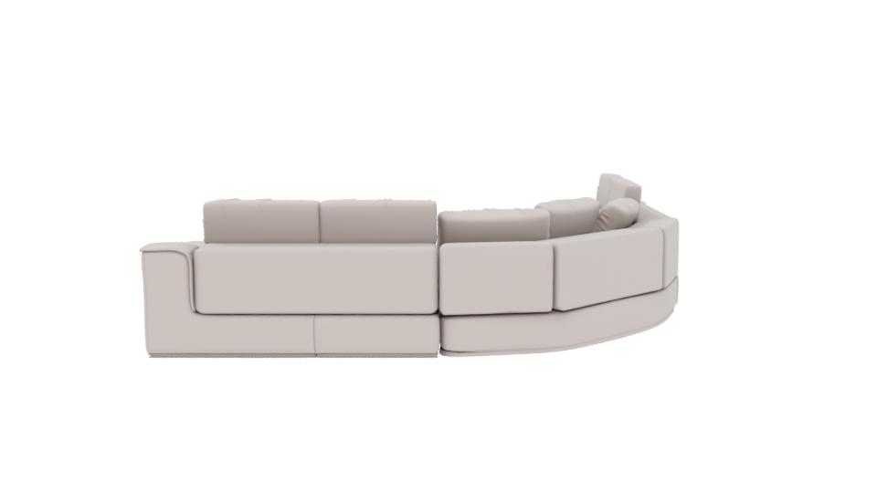 Stylish Curved Sofa 3D Model - Professional 3D Model Render 5