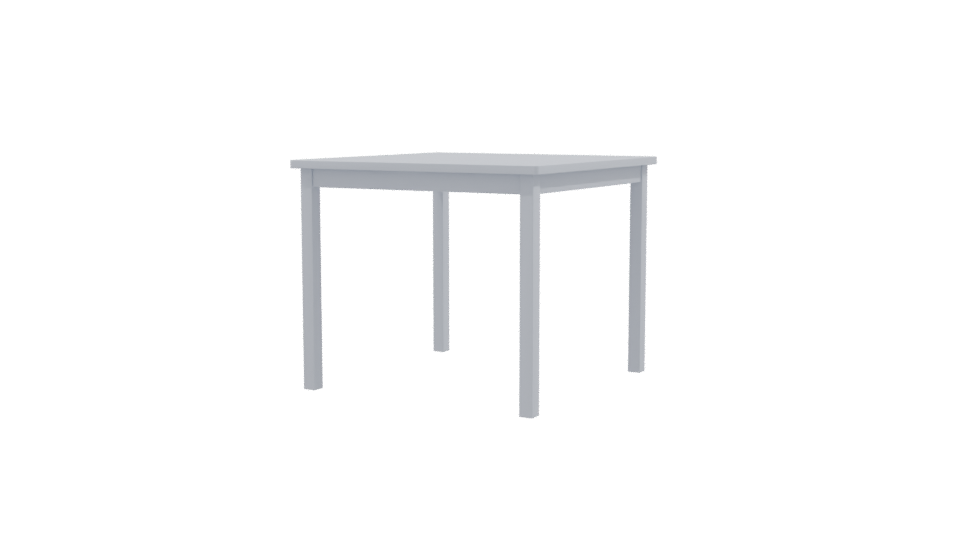 Stylish Minimalist White Table - Professional 3D Model Render 9