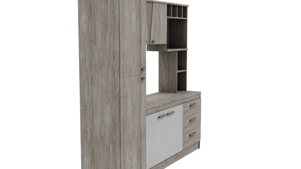 Stylish Modern Cabinet 3D Model - Professional 3D Model Render 9
