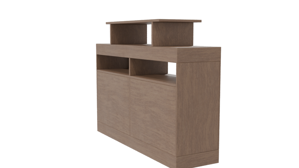 Contemporary Wooden Console Table 3D - Professional 3D Model Render 7