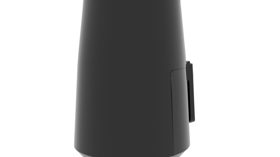 Sleek Black Air Fryer Model - Professional 3D Model Render 7