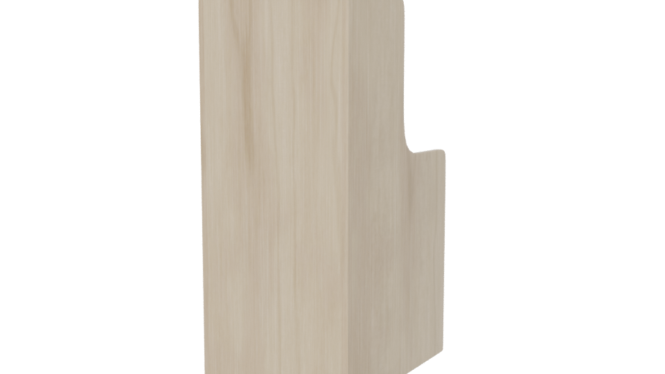 Stylish Wooden Desk Unit 3D - Professional 3D Model Render 6