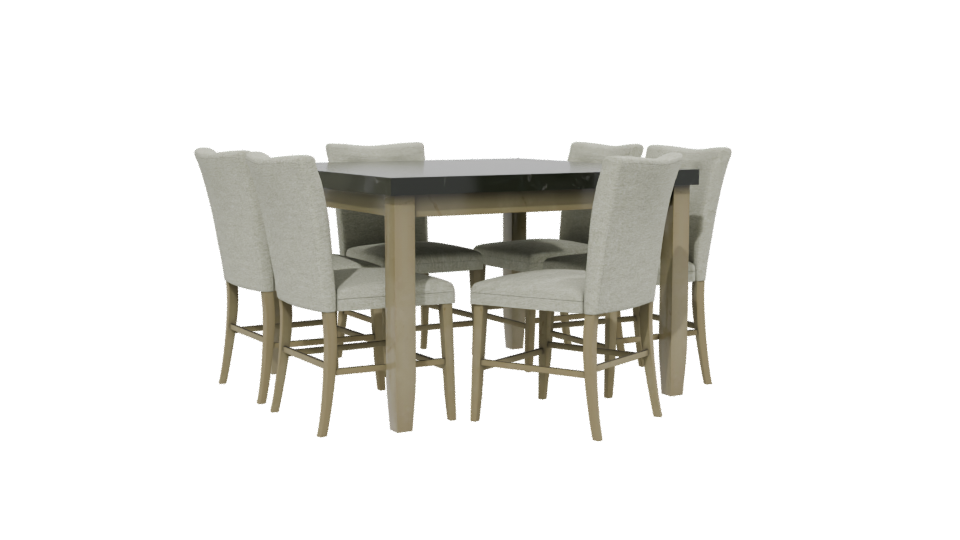 Stylish Dining Table Set 3D - Professional 3D Model Render 13