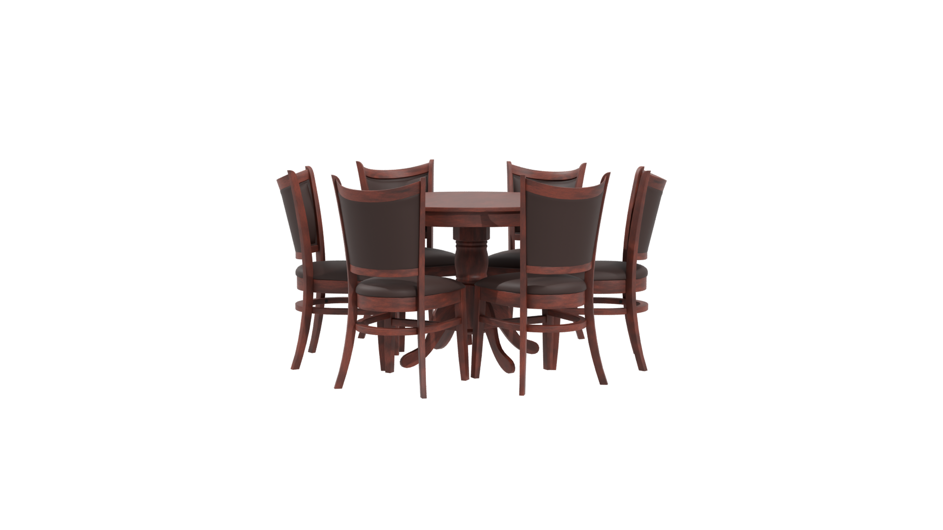 Elegant Dining Table Set 3D - Professional 3D Model Render 4
