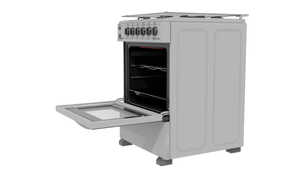 Stylish Gas Oven 3D Model - Professional 3D Model Render 13