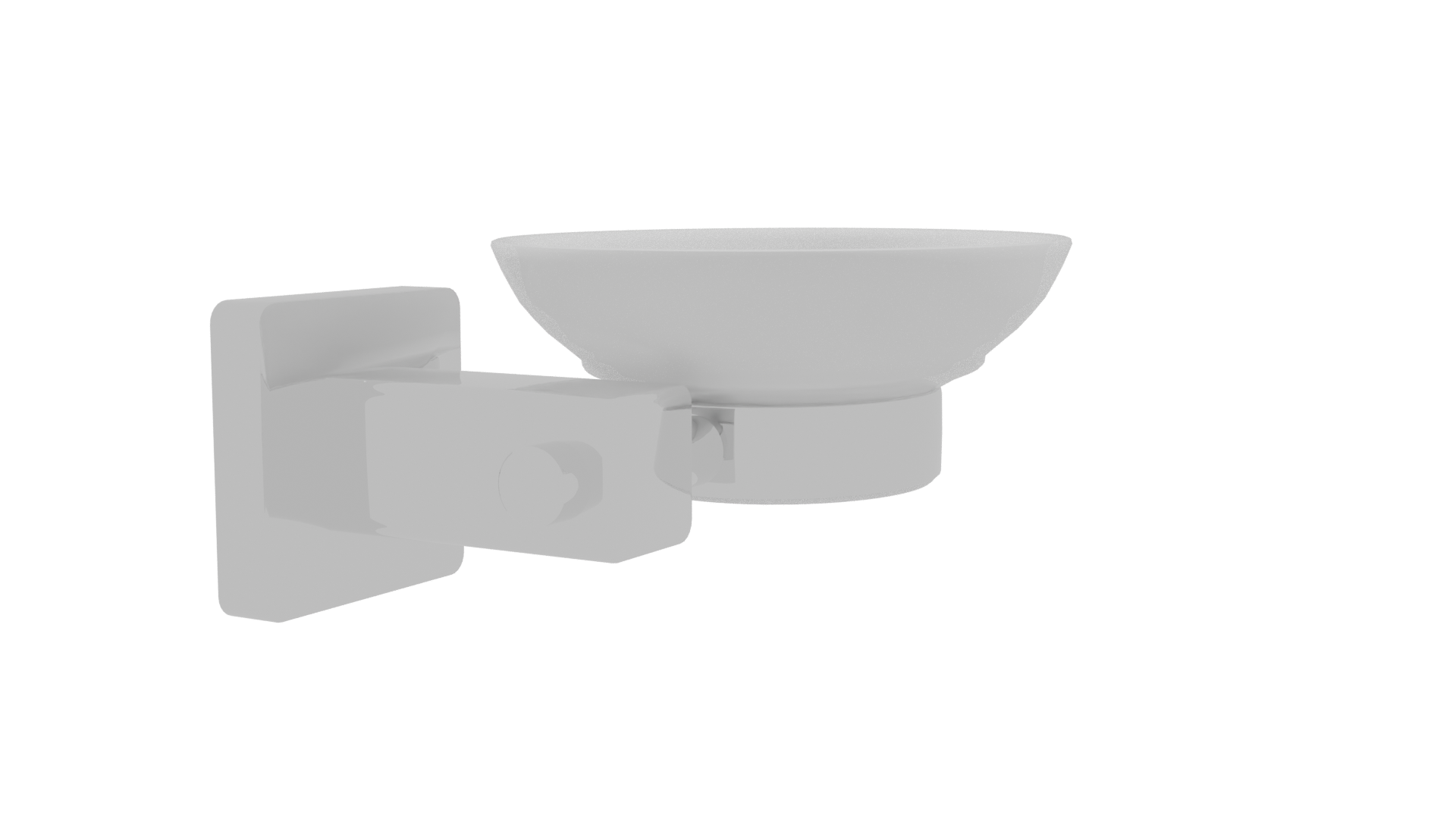 Modern Wall-Mounted Soap Dish 3D - Professional 3D Model Render 9
