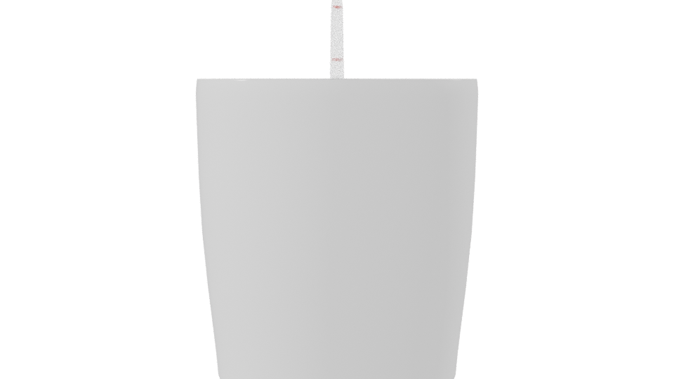 Minimalist White Flower Pot with Modern Design - Professional 3D Model Render 8